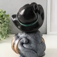 Копилка "Кот с тыквой" 27х22 см, бронза с серебром Копилка "Кот с тыквой" 27х22 см, бронза с серебром