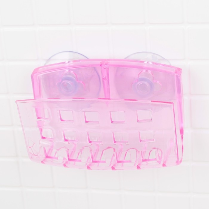 Мыльница настенная на присосках Bath Collection, 9,5×5×6 см, цвет МИКС Мыльница настенная на присосках Bath Collection, 9,5×5×6 см, цвет МИКС