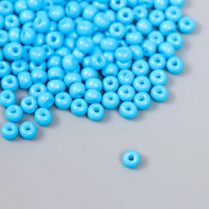 Бисер стекло 6/0  Бисер стекло 6/0 "Васильковый" 15 гр