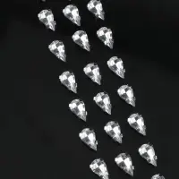 Стразы пришивные &laquo;Капля&raquo;, в цапах, 6&times;10 мм, 50 шт., белые