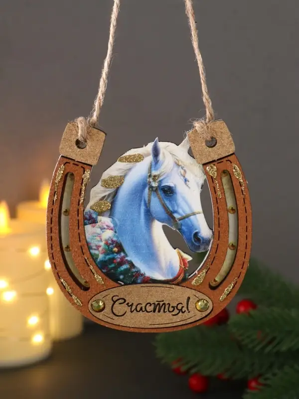 Набор сувениров Подкова «Удачи, Здоровья, Счастья», 9×9.5 см, набор 3 шт.