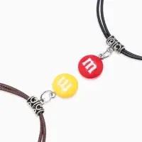 Браслеты парные &laquo;Неразлучники. Две буквы&raquo;, d=5.5 см, набор 2 шт. разноцветные