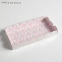 Коробка для печенья, кондитерская упаковка с PVC крышкой, «Тебе», 21 х 10.5 х 3 см