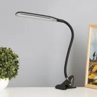Лампа настольная RISALUX &laquo;Офисный чёрный&raquo;, светодиодная, на прищепке, от USB, 11&times;7.5&times;60.5 см
