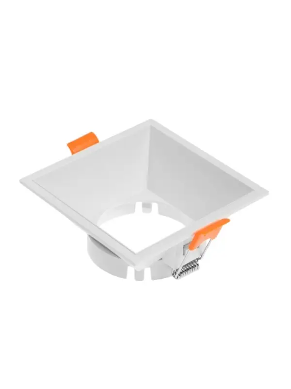 Светильник встраиваемый под лампу MR-16, квадратный, пластиковый, белый