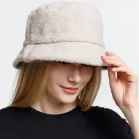 Панама Bucket двусторонняя, темно-серая с бежевым, размер M/L