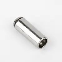 Наконечник для шнура цилиндр, d=6&times;15 мм, 4 шт., цвет серебряный