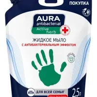 Жидкое мыло AURA антибактериальное &laquo;Алоэ&raquo;, для всей семьи, 2.5 л