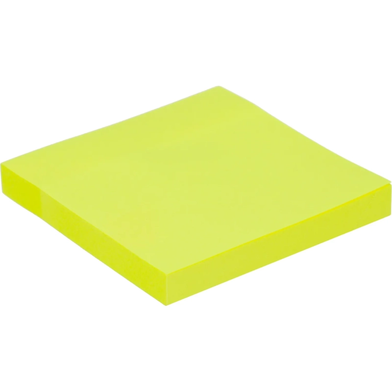 Стикеры Attache с клеев. краем 76х76, неон, желтый 100л