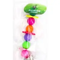 Игрушка для птиц "Цветочек", 15 х 3 см, микс цветов