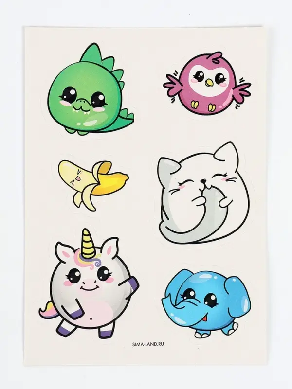 Наклейки &laquo;Милашки&raquo;, 8&times;11 см