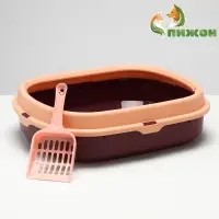 Туалет с бортом 40×34×11 см, бордовый