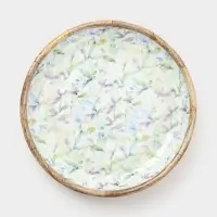Блюдо &laquo;Оттенки сирени&raquo;, 25&times;25&times;4.5 см, дерево манго