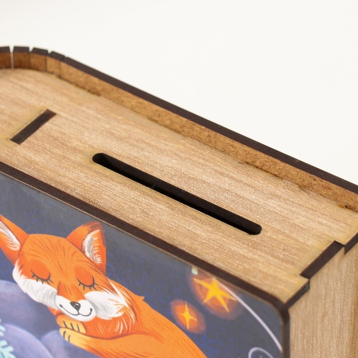 Копилка-шкатулка Копилка-шкатулка "Лиса в облаках" 14х12х5 см