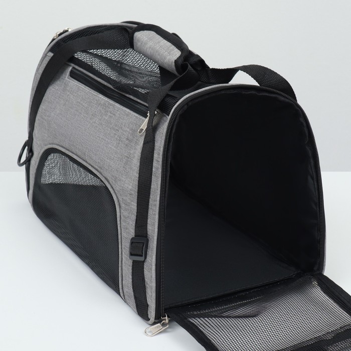 Сумка-переноска сетчатая, 48 х 26 х 28 см, серая Сумка-переноска сетчатая, 48 х 26 х 28 см, серая