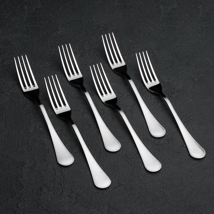 Вилка десертная «Соната», длина 17,5 см, толщина 2 мм, цвет серебряный Вилка десертная «Соната», длина 17,5 см, толщина 2 мм, цвет серебряный