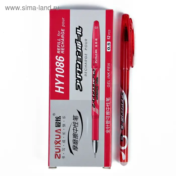 Ручка гелевая со стираемыми чернилами 0.5 мм, стержень красный, корпус тонированный (пишут бледно) Ручка гелевая со стираемыми чернилами 0.5 мм, стержень красный, корпус тонированный (пишут бледно)