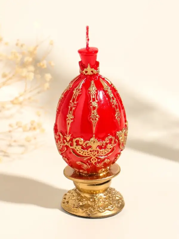 Свеча декоративная "Пасхальное яйцо с орнаментом №2" 5,5х12 см, 105 гр