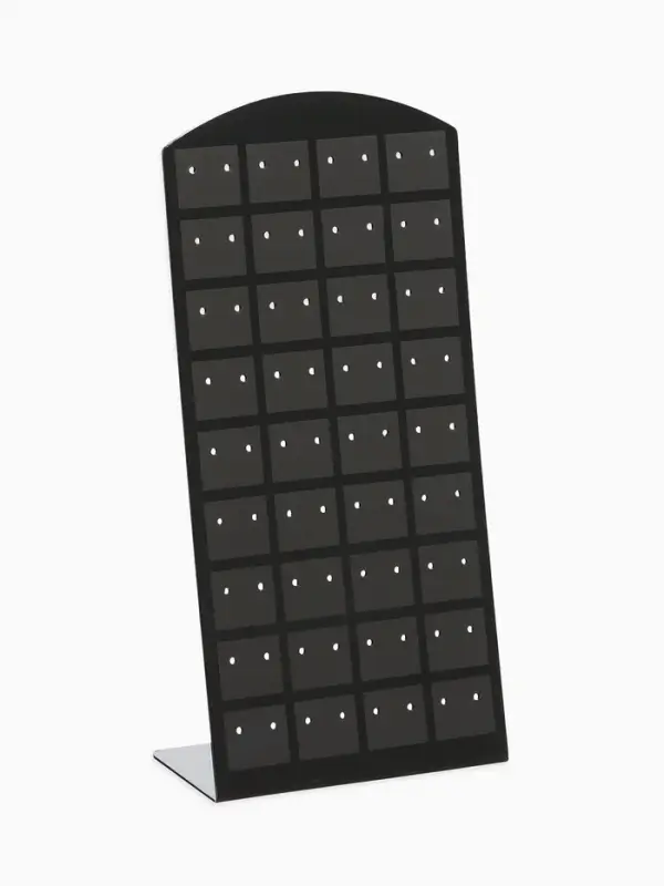 Подставка под серьги QF, 36 пар, 9&times;4.5&times;19 см, чёрная