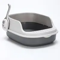 Лоток для кошек &laquo;Фур-Мур&raquo;, 48&times;35.5 см, с высоким бортом, с совком, покрытие софт-тач, смоки