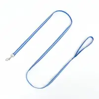 Комплект для кошек, шлейка 21-35 см, ширина 1 см, поводок 120 см, светоотражающий, синий