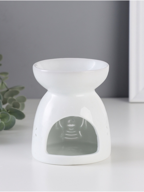 Аромалампа керамика Аромалампа керамика "Голова Будды" белый 8х8х9,3 см