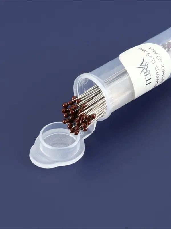 Булавки портновские TEIRA, 40 мм, d=0.45 мм, 50 шт., стальные
