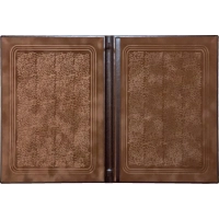 Папка адресная КВИНЕЛЬ, коричневый, тиснение, А4