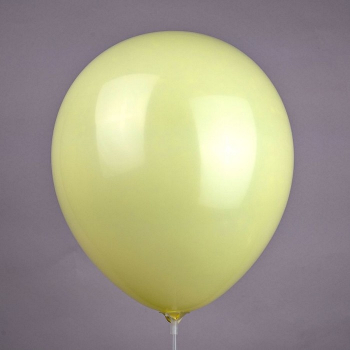 Шары воздушные латексные 10" , жёлтый, пастель, набор 50 шт.