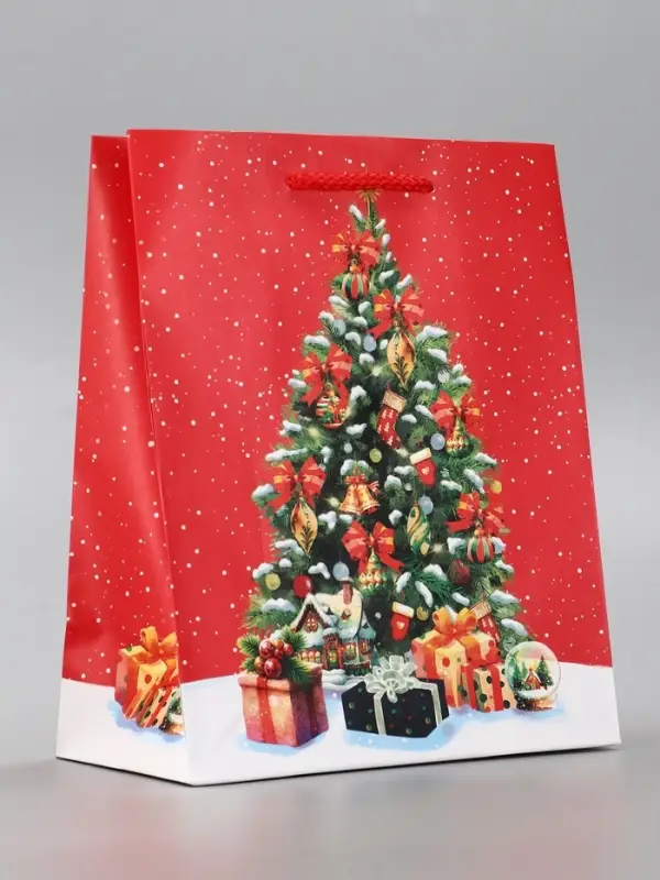 Пакет подарочный новогодний ламинированный, «Новогодний шар» , 18×10×22.3 см Пакет подарочный новогодний ламинированный, «Новогодний шар» , 18×10×22.3 см