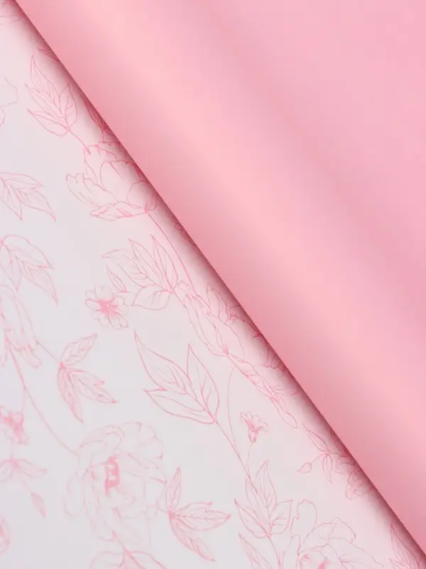 Пленка для цветов, "Букет цветов", розовая, 57х57 см