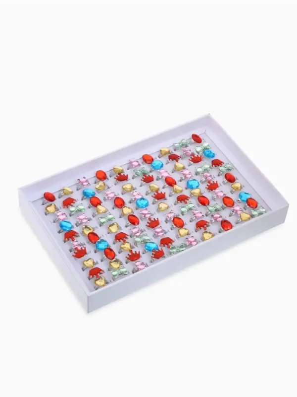 Кольцо &laquo;Выбражулька. Радости&raquo;, форма МИКС, цвет МИКС в серебре, безразмерное