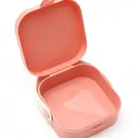 Органайзер для хранения, с ручкой, 9&times;9&times;3.8 см, розовый