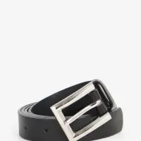 Ремень женский, 110&times;2.3 см, классическая пряжка металл, серебристая, чёрный