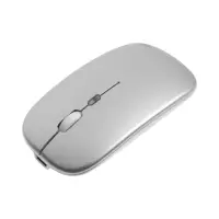 Мышь MB-2.4 беспроводная, оптическая, подсветка, 800-1600 dpi, USB, Bluetooth, серебристая