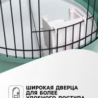 Клетка для птиц, 33&times;77 см, круглая, трехярусная сварная, малый поддон, МИКС