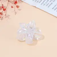 Краб для волос "Бриса" 6 см, прозрачный перламутр