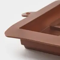 Форма для дубайского шоколада "Плитка" 25,5x15x2,5 см, цвет коричневый