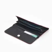 Кошелёк женский на магните, 19.5&times;2.5&times;9 см, лаковый, бордовый