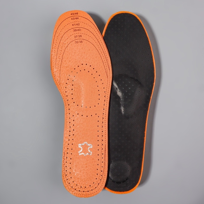 Стельки для обуви, универсальные, амортизирующие, дышащие, р-р RU до 47 (р-р Пр-ля до 46), 29,5 см, пара, цвет коричневый Стельки для обуви, универсальные, амортизирующие, дышащие, р-р RU до 47 (р-р Пр-ля до 46), 29,5 см, пара, цвет коричневый