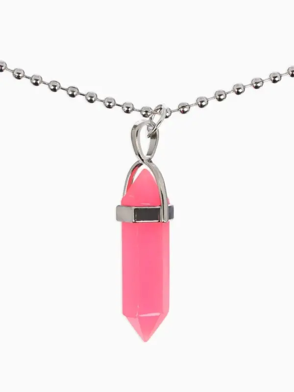 Кулон на цепочке &laquo;Маятник&raquo;, малиновый, 40 см