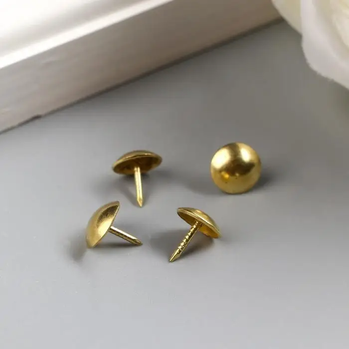 Набор декоративных гвоздиков &laquo;Глянец&raquo;, набор 100 шт., под золото, 0.9&times;0.9 см