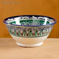 Коса Риштанская Керамика "Узоры", 18 см, большая, синяя