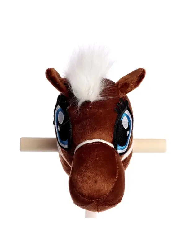 Мягкая игрушка ZABIAKA &laquo;Конь-скакун&raquo;, на палке, МИКС, коричневая