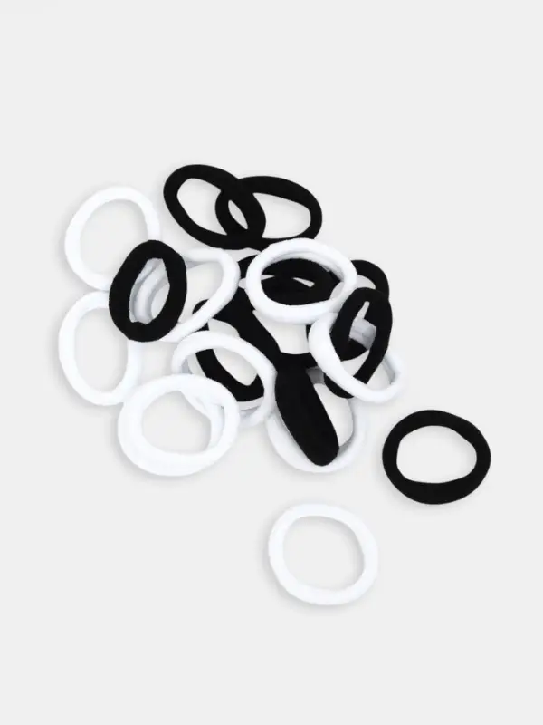 Резинки для волос, белые и черные, Принцессы