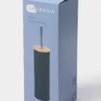 Ёршик для унитаза с подставкой SAVANNA BAMBOO, 9.5&times;38 см, чёрный