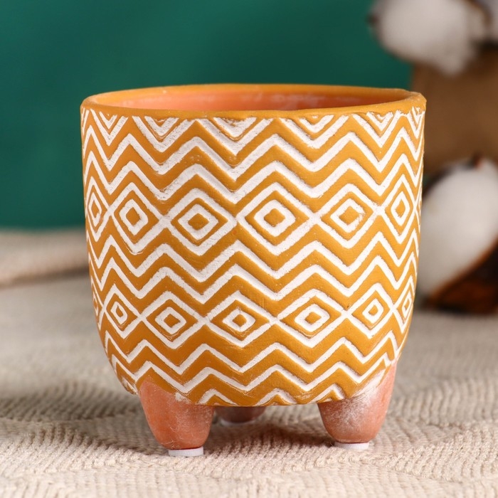 Кашпо  Кашпо "Узоры" МИКС, 8х7,5см