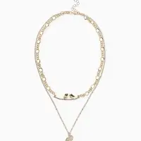 Кулон &laquo;Цепь&raquo;, фламинго, цвет золото