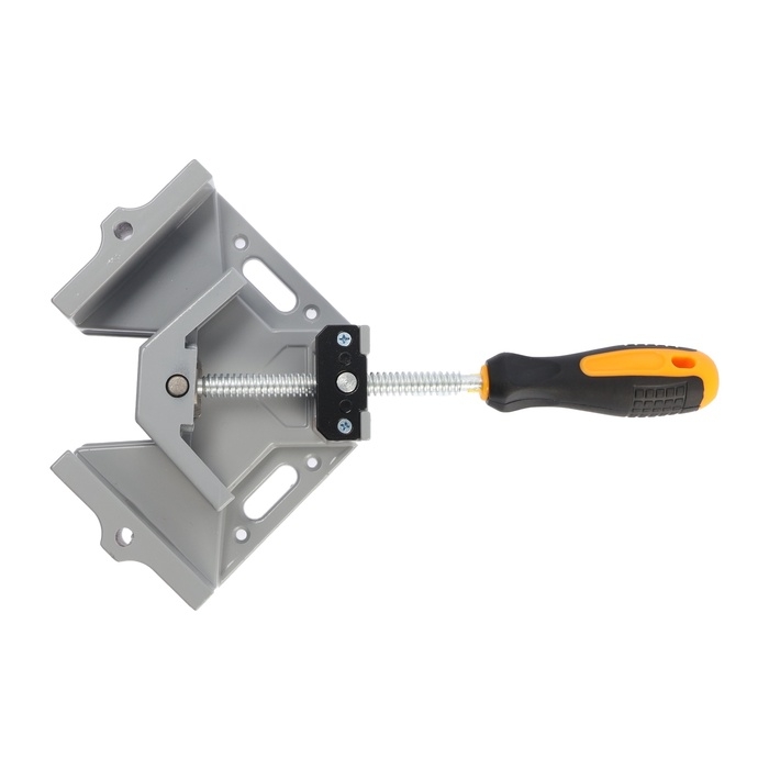 Струбцина угловая ТУНДРА, металлическая, один зажим, 2К рукоятка, 60 мм Струбцина угловая ТУНДРА, металлическая, один зажим, 2К рукоятка, 60 мм