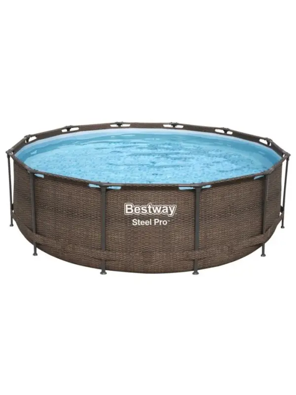 Бассейн каркасный Steel Pro, 305&times;100 см, круглый, цвет ротанг, 5617P Bestway
